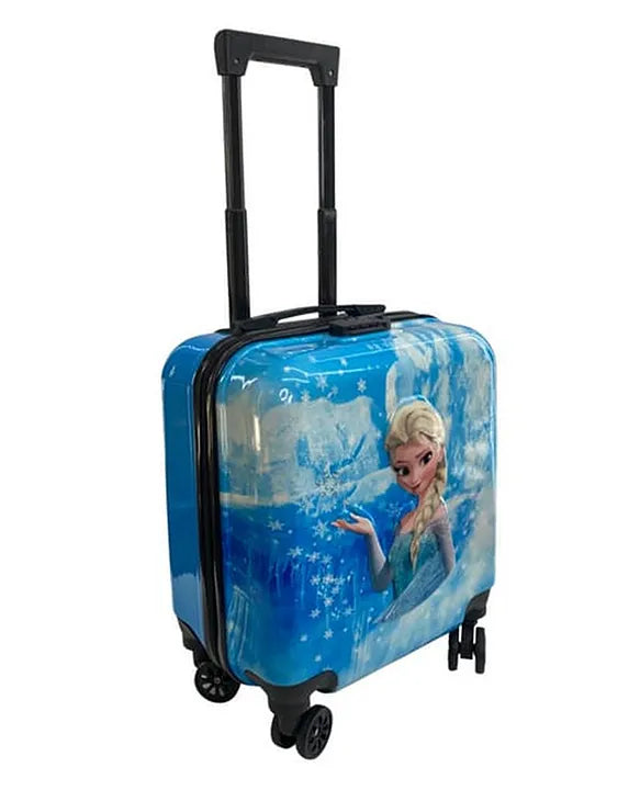 Frozen Elsa Kids Trolley Suitcase with Wheels, Blue