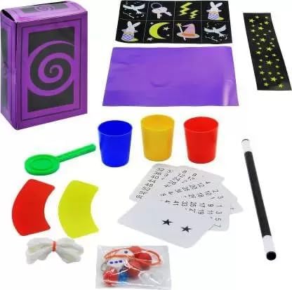 The Young Magician 75 Amazing Magic Tricks Magic Toy Set for Kids (Multicolour)