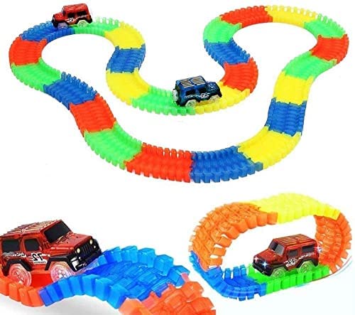Magic Track Car Tracks 360 pieces That Bend & The Car is Glow Magic Tracks Car, Colourful Track for Small Kids, Boys, Girls