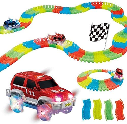 Magic Track Car Tracks 360 pieces That Bend & The Car is Glow Magic Tracks Car, Colourful Track for Small Kids, Boys, Girls