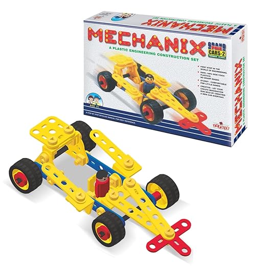 Mechanix Plastic Cars-2, Stem Educational Toy, Building And Construction Set for Boys And Girls