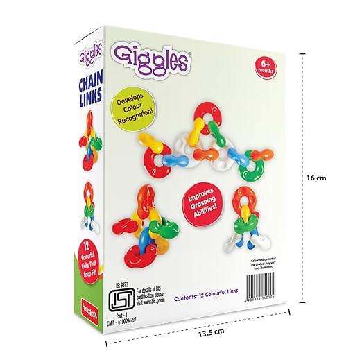 Chain Links, Toys For Kids, Multicolour Interlocking Educational Blocks, Improves Creativity And Construction Blocks For Kids, 6 Months & Above