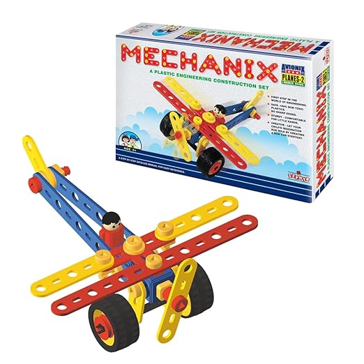 Plastic Mechanix Planes-2 STEM Toy Building and Construction Set for Boys and Girls