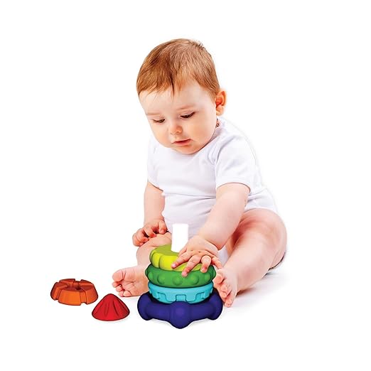 Stack A Rocket, Nesting & Stackable Textured Toy for Kids, Encourages Learning & Development, Fun Activity for Babies, Gift Set for Kid, Age 6+ Months