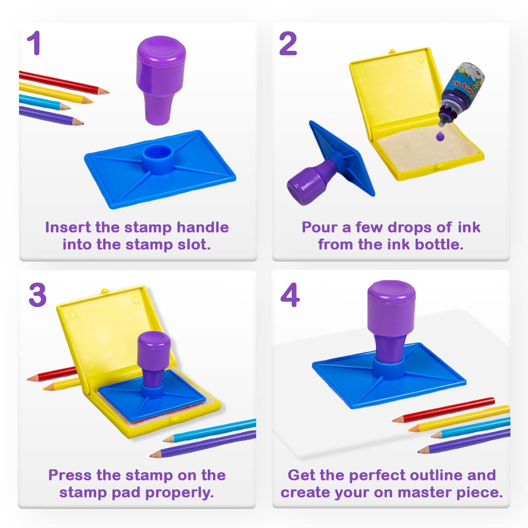 Ratna's Educational Art & Craft Stamp Art for Kids Ages 3+