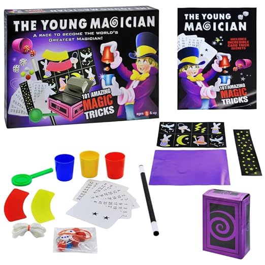 The Young Magician 75 Amazing Magic Tricks Magic Toy Set for Kids (Multicolour)