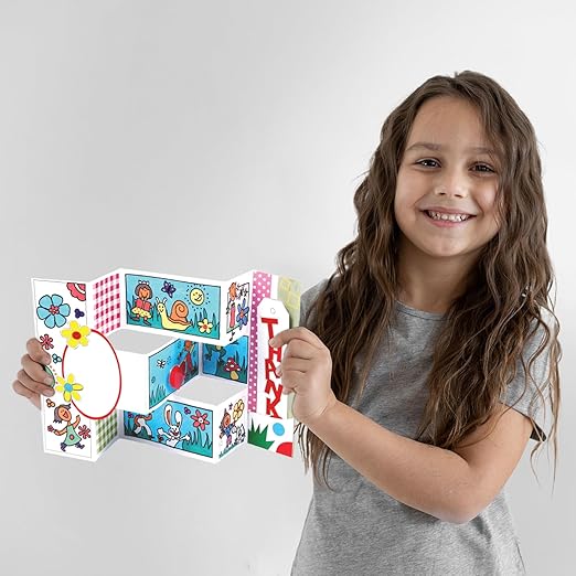 Pop Up Greeting Cards Making Kit, DIY Kit, Art and Craft Set for Kids, Learning, Fun & Engaging Activity for Childrens, Multicolour, Gift Set for Kids, Age 7+ Years