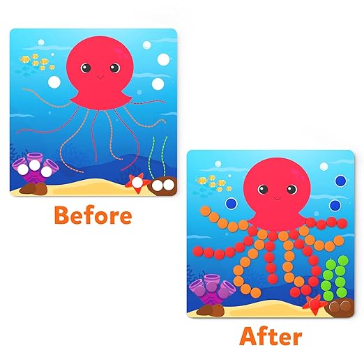 Dot It with Magnets - Animals, Repeatable Art for Kids, Mess-Free, Craft Kits, DIY Creative Activity, Gifts for Boys & Girls Ages 4, 5, 6, 7