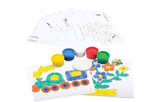 Finger Painting Kit, DIY Kit, Art and Craft Set for Kids, Learning, Fun & Engaging Activity for Childrens, Multicolour, Gift Set for Kids, Age 5+ Years