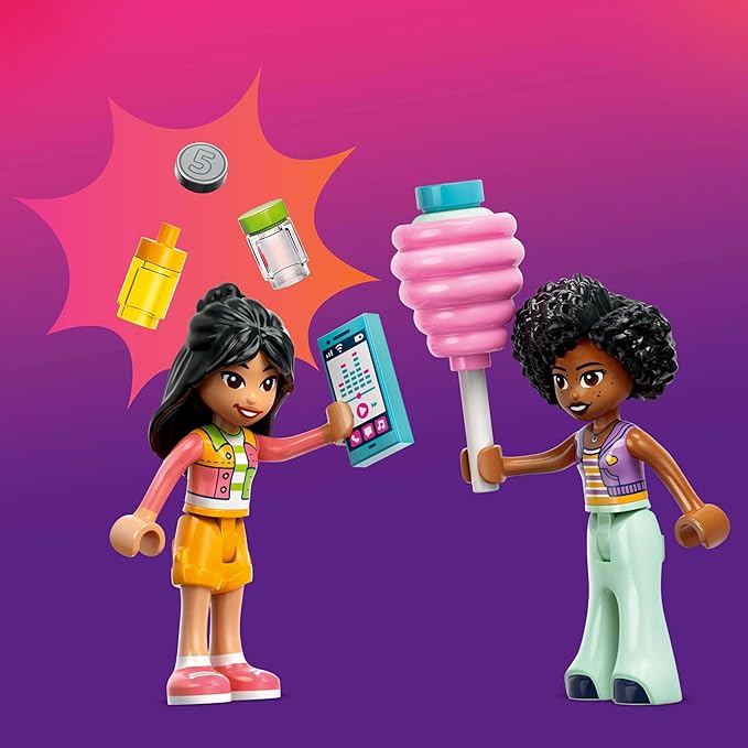 LEGO Friends Cotton Candy Stand and Scooter Toy Pretend-Play Set