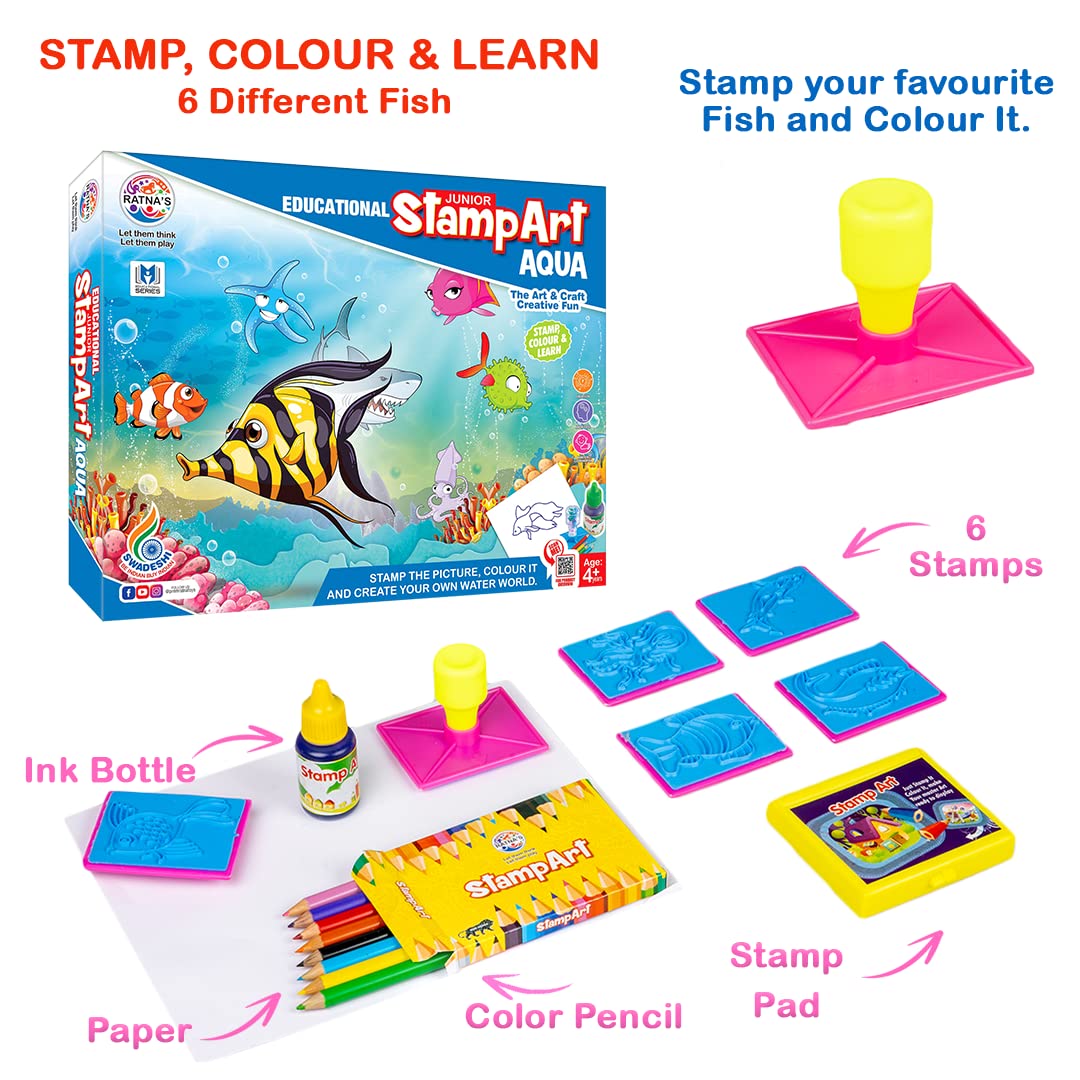 Ratna's Educational Art & Craft Stamp Art for Kids Ages 3+