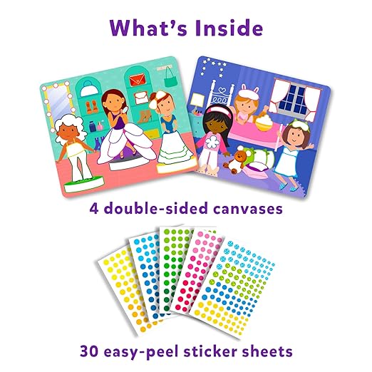 Dot It Sticker Art Activity - Dress Up, Mess-Free Fun for Kids, 500+ Stickers, Craft Kits, DIY Activity, Travel Toys, Gifts for Boys & Girls Ages 3, 4, 5, 6, 7