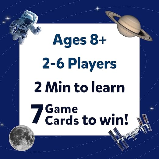 Guess in 10 NASA Space, Perfect for Boys, Girls, Kids & Families Who Love Card Games, Educational Toys, Travel Games, Gifts for Ages 8, 9, 10 and Up