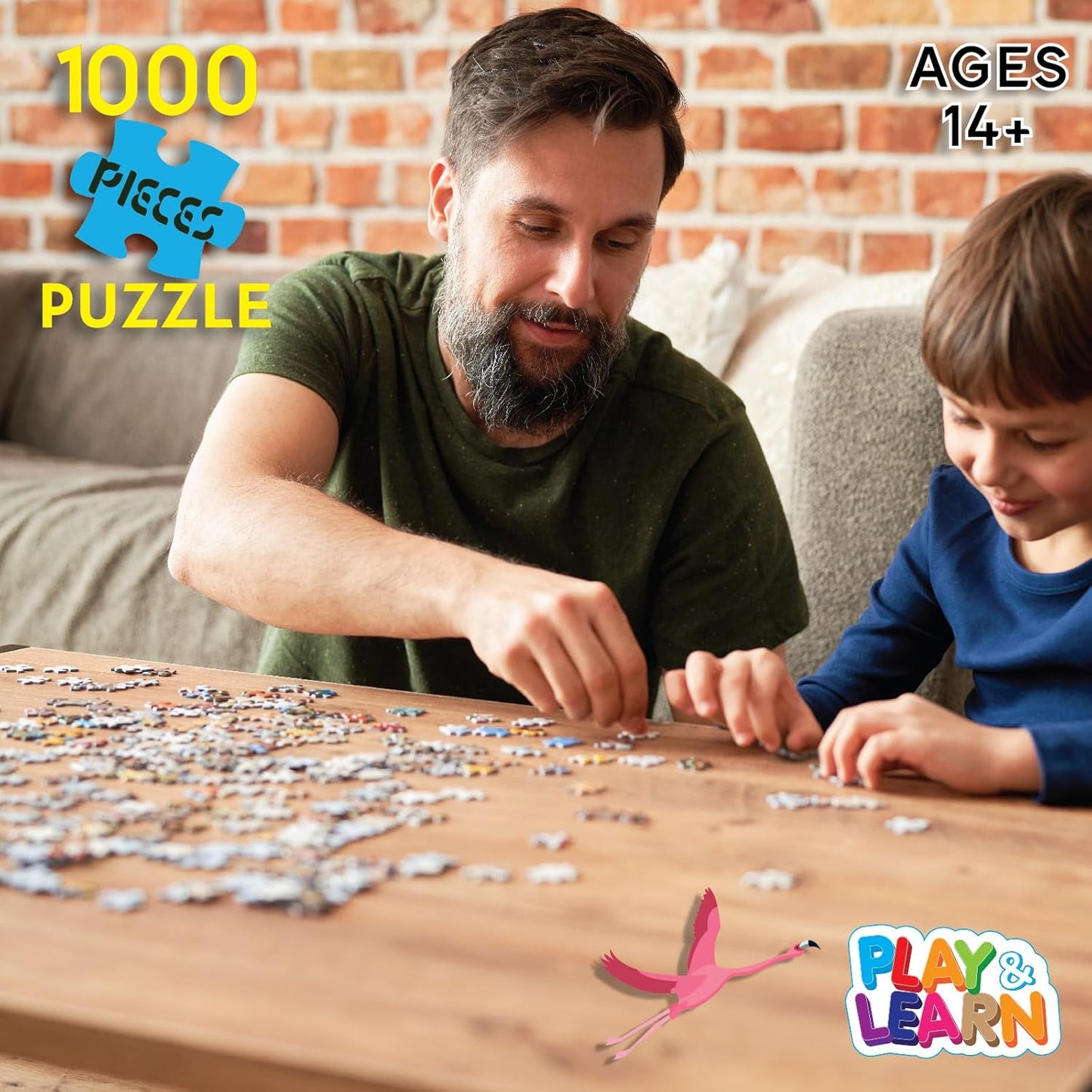 Flamingo Sunset,Jigsaw, Educational,1000 Pieces,Puzzle,for 14 Year Old Kids and Above,Toy