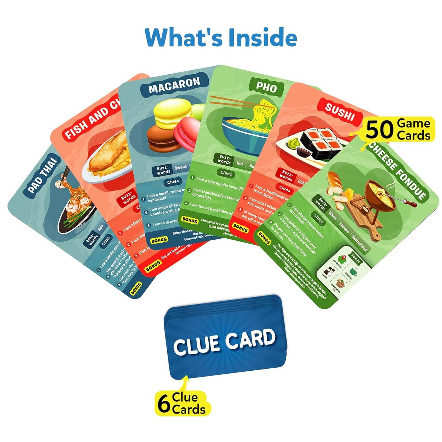 Guess in 10 Foods Around the World, Card Game for Boys, Girls, and Kids Who Love Educational Travel Toys, Board Games, Geography and History, Gifts for Ages 8, 9, 10 and Up