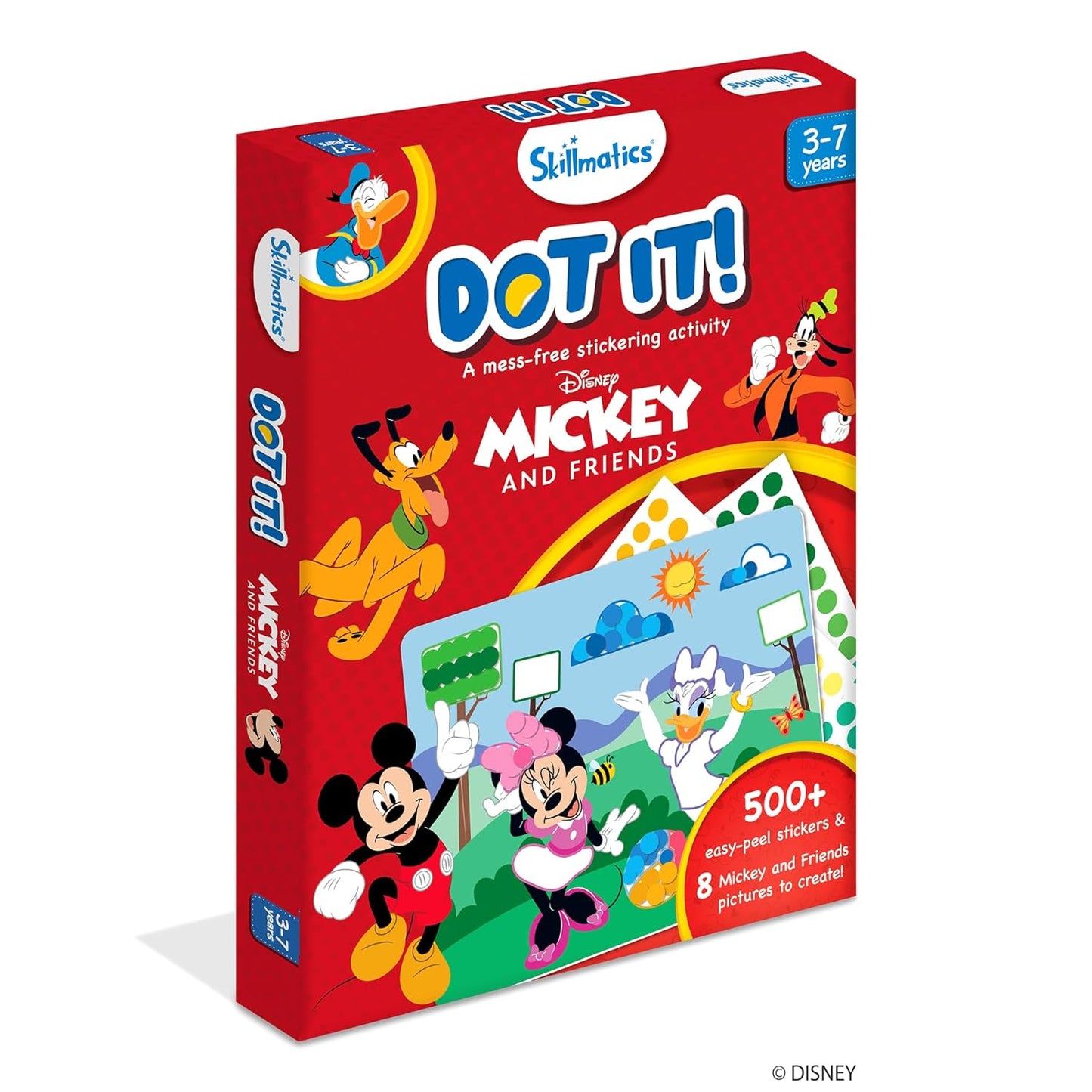 Dot It Sticker Art Activity - Disney Mickey and Friends, Mess-Free Fun for Kids, 500+ Stickers, Craft Kits, DIY Activity, Travel Toys, Gifts for Boys & Girls Ages 3, 4, 5, 6, 7
