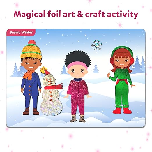 Foil Fun - Dress Up, No Mess Art for Kids, Craft Kits & Supplies, DIY Creative Activity, Travel Toys, Gifts for Girls & Boys Ages 4, 5, 6, 7, 8, 9, Travel Toys,Multicolor