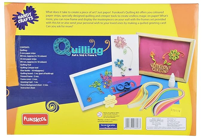 Quilling, Art and Craft Kit, Make Your Own Quilling Artwork, 7 Years +, Multi, 1 Piece