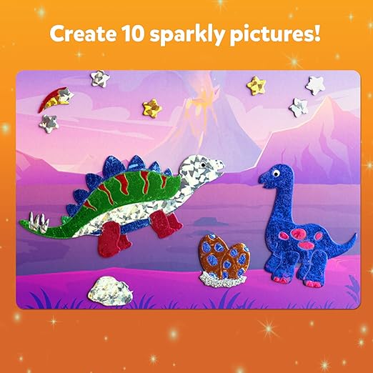 Dinosaurs, No Mess Art for Kids, Craft Kits & Supplies, DIY Creative Activity, Travel Toys, Gifts for Boys & Girls Ages 4, 5, 6, 7, 8, 9