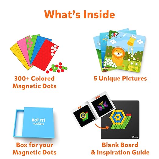 Dot It with Magnets - Animals, Repeatable Art for Kids, Mess-Free, Craft Kits, DIY Creative Activity, Gifts for Boys & Girls Ages 4, 5, 6, 7