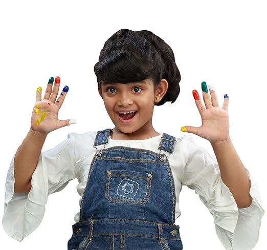 Finger Painting Kit, DIY Kit, Art and Craft Set for Kids, Learning, Fun & Engaging Activity for Childrens, Multicolour, Gift Set for Kids, Age 5+ Years