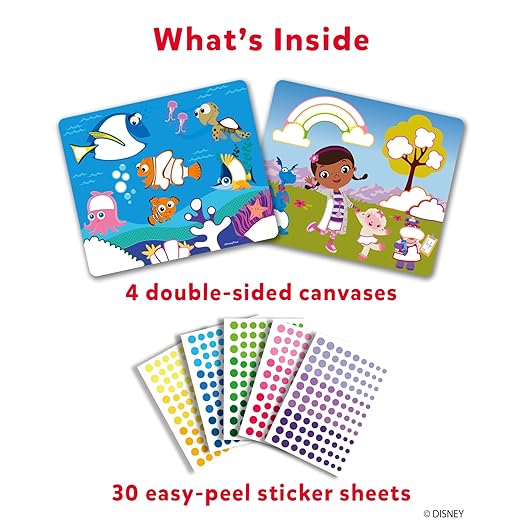 Dot It Sticker Art Activity - Disney, Mess-Free Fun for Kids, 500+ Stickers, Craft Kits, DIY Activity, Travel Toys, Gifts for Boys & Girls Ages 3, 4, 5, 6, 7