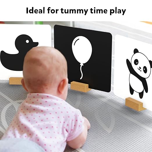Skills Flash Cards for Babies & Infants - High Contrast, 60 Pictures, Visual Stimulation & Sensory Development, Travel Friendly, Gifts for Infants 0 to 12 Months Kids
