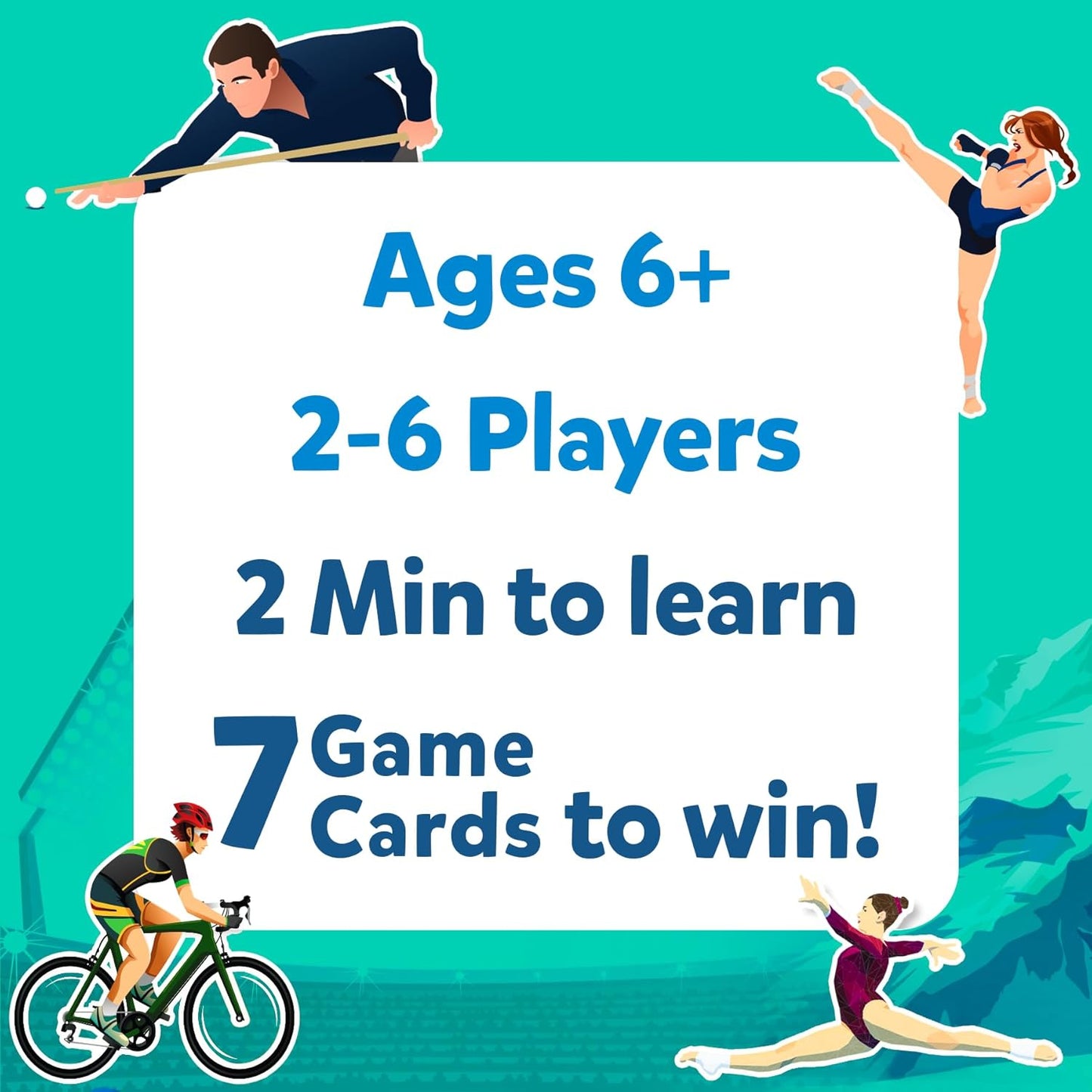 Guess in 10 Sports, Perfect for Boys, Girls, Kids, and Families Who Love Card Games, Toys, Travel Games, Gifts for Ages 6, 7, 8, 9 and Up