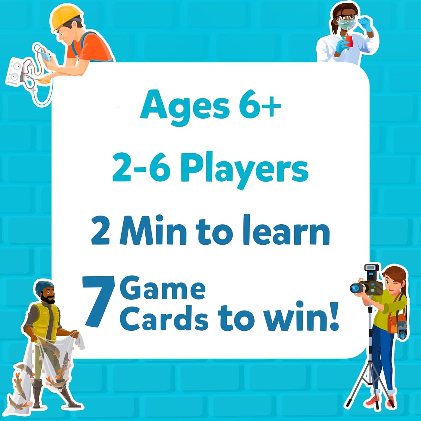 Guess in 10 Professions, Perfect for Boys, Girls, Kids & Families Who Love Card Games, Educational Toys, Gifts for Ages 6, 7, 8, 9 and Up