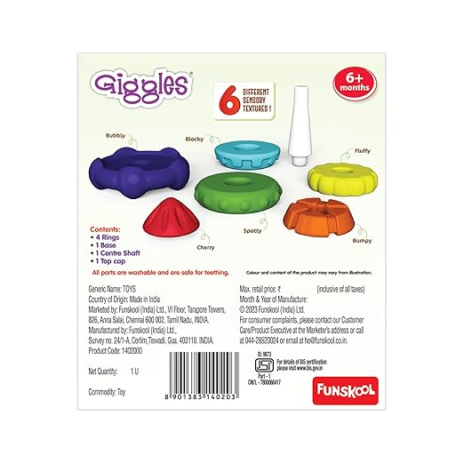 Stack A Rocket, Nesting & Stackable Textured Toy for Kids, Encourages Learning & Development, Fun Activity for Babies, Gift Set for Kid, Age 6+ Months