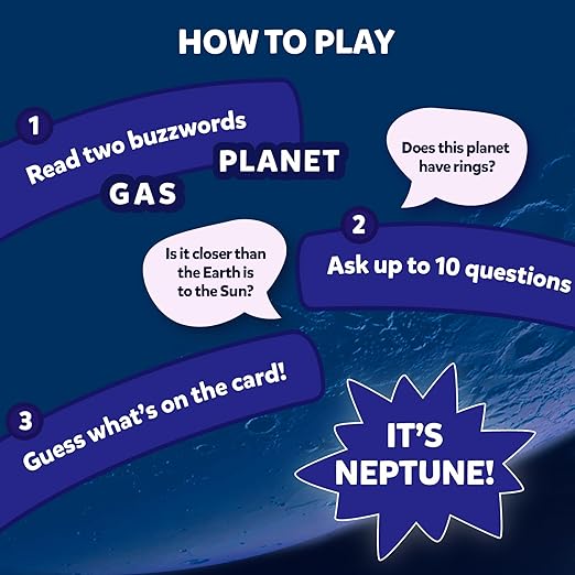 Guess in 10 NASA Space, Perfect for Boys, Girls, Kids & Families Who Love Card Games, Educational Toys, Travel Games, Gifts for Ages 8, 9, 10 and Up