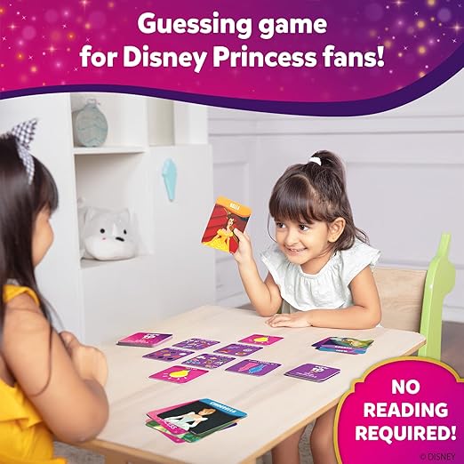 Guess in 10 Junior Disney Princess for Kids, Girls, Boys Who Love Card Games, Board Games, Cinderella, Ariel, Jasmine, Gifts for Ages 3, 4, 5, 6, Travel Friendly
