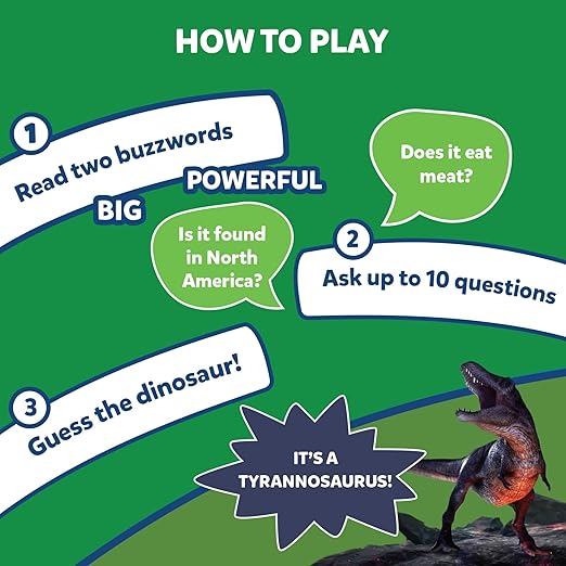 Guess in 10 Dinosaurs, Perfect for Boys, Girls, Kids, and Families Who Love Card Games, Toys, Travel Games, Gifts for Ages 8, 9, 10 & Up