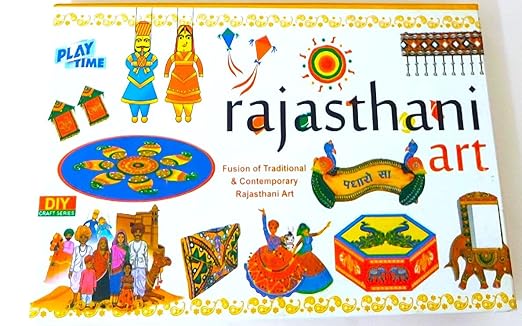 Rajasthani Art Craft Board Kit, Drawing Painting Kit with Paint and Color for Kids