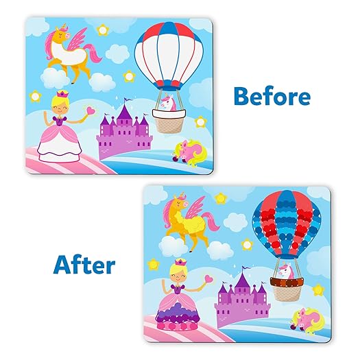 Dot It Sticker Art Activity - Unicorns & Princesses, Mess-Free Fun for Kids, 500+ Stickers, Craft Kits, DIY Activity, Travel Toys, Gifts for Boys & Girls Ages 3, 4, 5, 6, 7