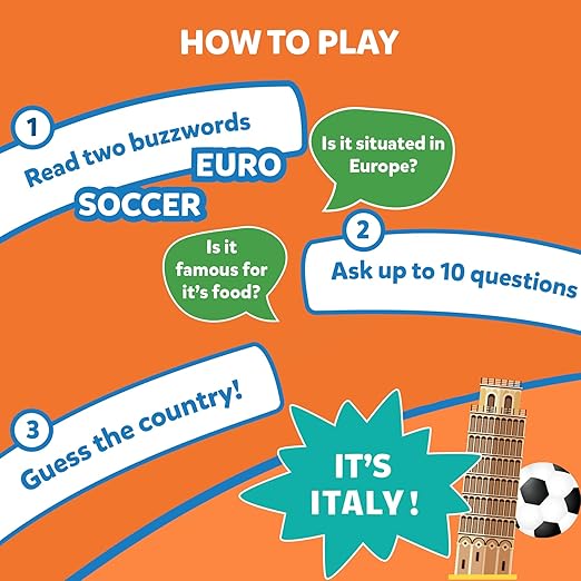 Guess in 10 Countries of the World, Perfect for Boys, Girls, Kids & Families Who Love Card Games, Educational Toys, Board Games, Trivia, Gifts for Ages 8, 9, 10 & Up