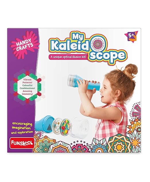 My Kaleidoscope, DIY Kaleidoscope, Make Your Own Wheel Kaleidoscope,Art and Craft Kit, DIY Kit, Ages 5 Years and Above, Multicolour