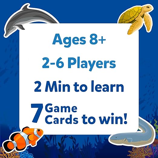 Guess in 10 Underwater Animals, Perfect for Boys, Girls, Kids, and Families Who Love Card Games, Toys, Board Games, Gifts for Ages 8, 9, 10 and Up