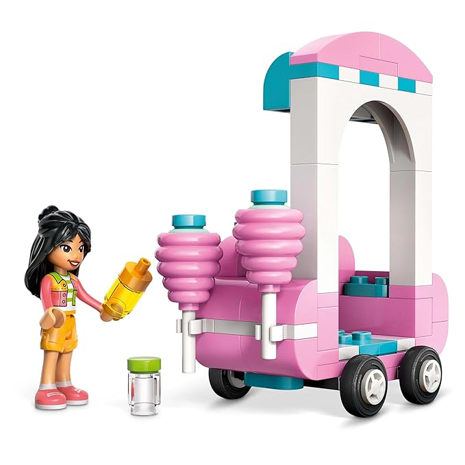 LEGO Friends Cotton Candy Stand and Scooter Toy Pretend-Play Set
