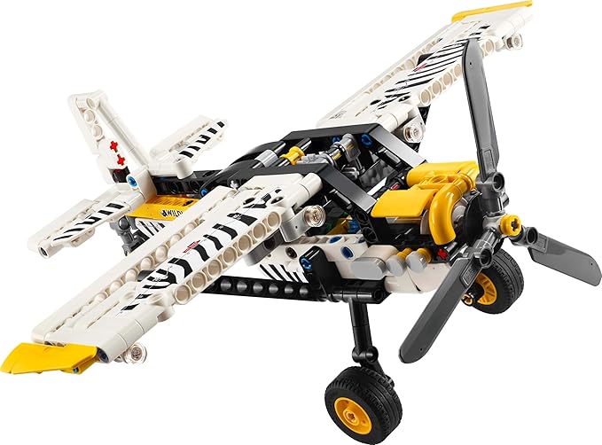 LEGO Technic Bush Plane Aircraft Toy Vehicle Gift Set for Kids 42198 Building Blocks Toys for 8+