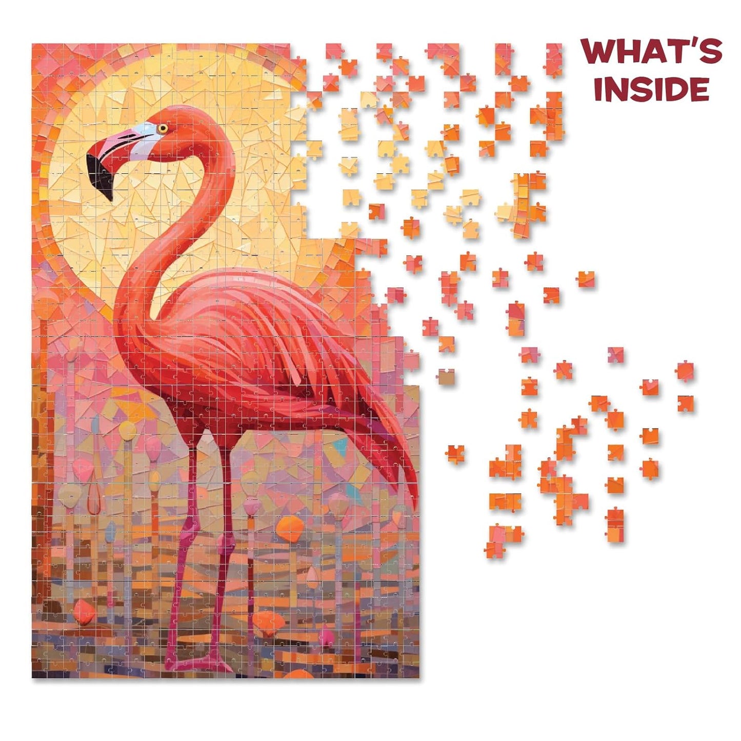 Flamingo Sunset,Jigsaw, Educational,1000 Pieces,Puzzle,for 14 Year Old Kids and Above,Toy