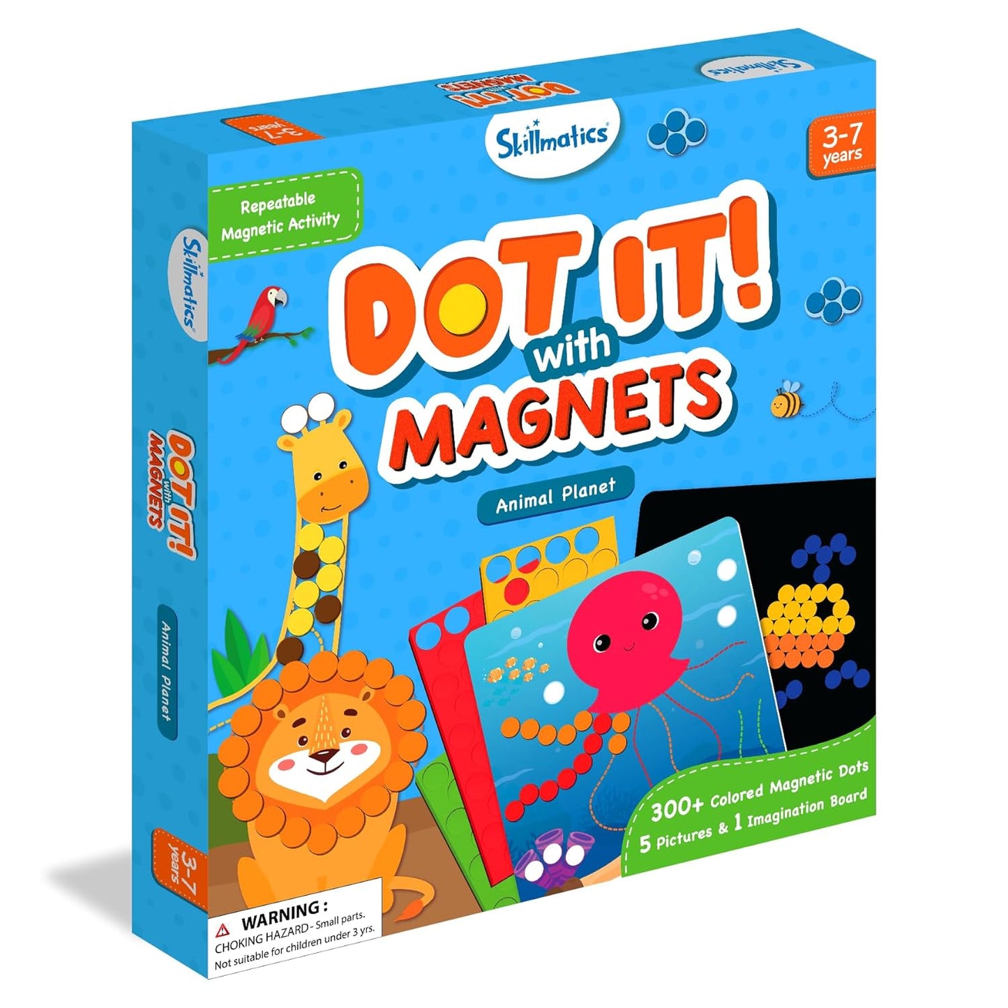 Dot It with Magnets - Animals, Repeatable Art for Kids, Mess-Free, Craft Kits, DIY Creative Activity, Gifts for Boys & Girls Ages 4, 5, 6, 7