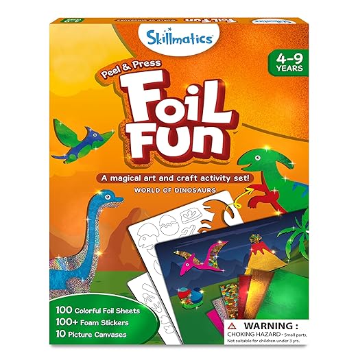 Dinosaurs, No Mess Art for Kids, Craft Kits & Supplies, DIY Creative Activity, Travel Toys, Gifts for Boys & Girls Ages 4, 5, 6, 7, 8, 9