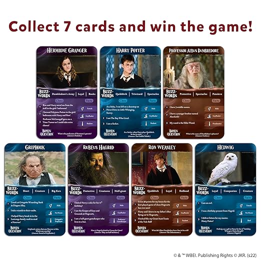 Guess in 10 Harry Potter, Card Game for Boys, Girls, Kids, Families, Teens & Adults, Play with Wizards, Magic, Ron, Hermione, Dumbledore, Snape, Gifts for Ages 8, 9, 10 and Up