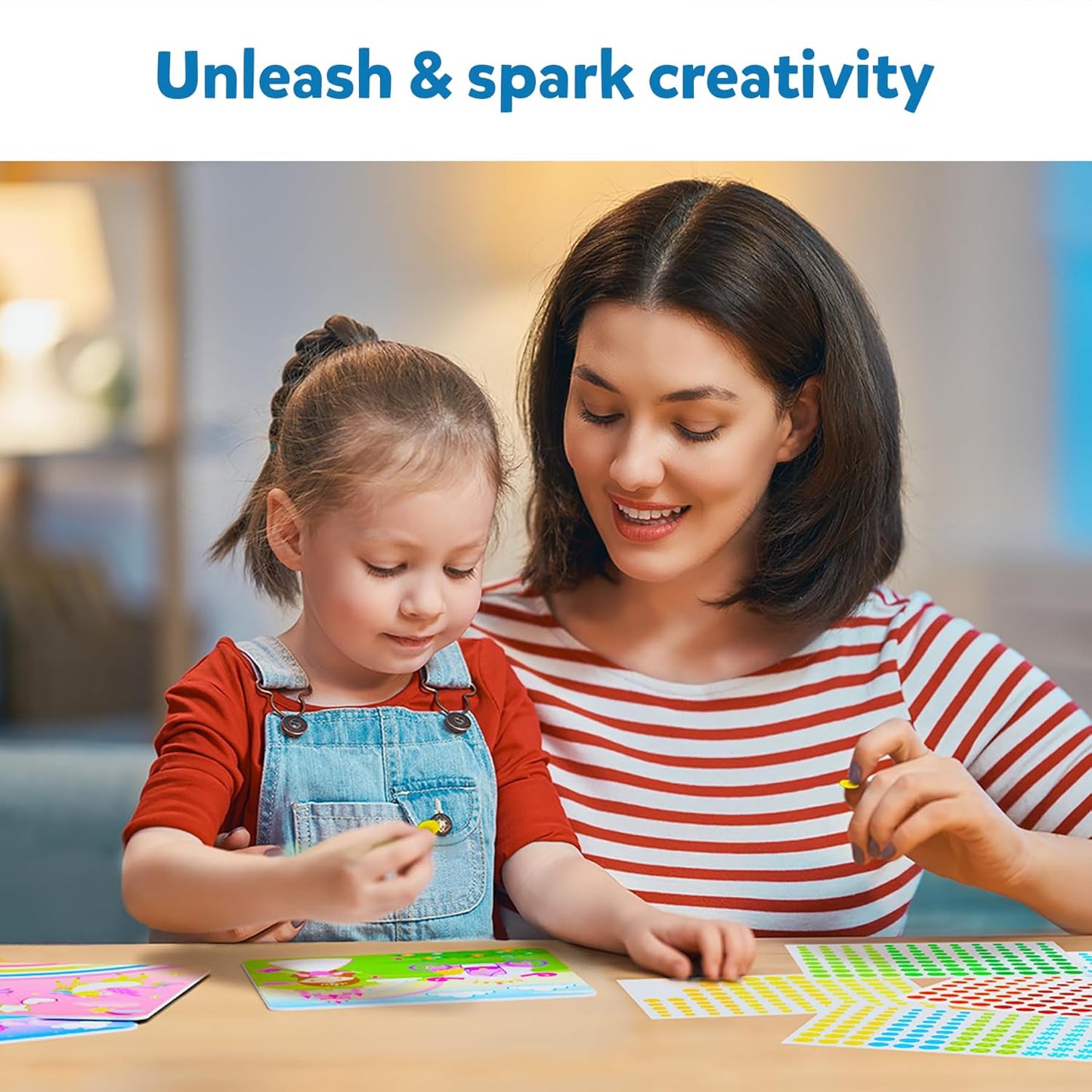 Dot It Sticker Art Activity - Unicorns & Princesses, Mess-Free Fun for Kids, 500+ Stickers, Craft Kits, DIY Activity, Travel Toys, Gifts for Boys & Girls Ages 3, 4, 5, 6, 7