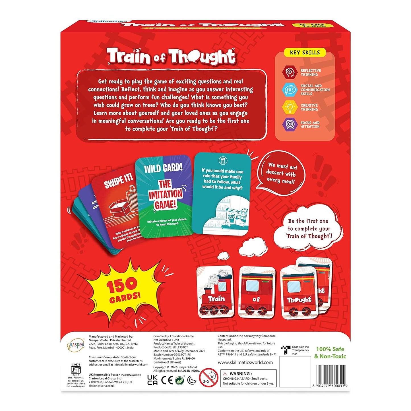 Train of Thought, Fun for Family Game Night, Educational Toys, Gifts for Boys and Girls Ages 6, 7, 8, 9 and Up