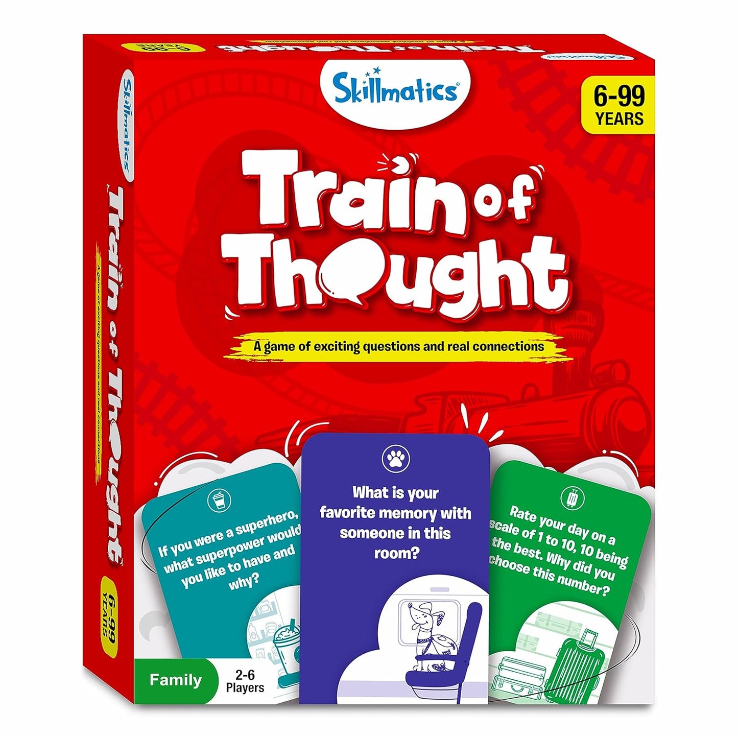 Train of Thought, Fun for Family Game Night, Educational Toys, Gifts for Boys and Girls Ages 6, 7, 8, 9 and Up