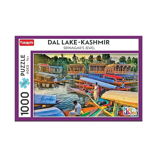 Dal Lake Kashmir Jigsaw Puzzle Game for Kids, 1000 Pieces, Educational, Learning & Development, Fun Activity Toy for Childrens, Gift Set for Kid, Age 14+ Years