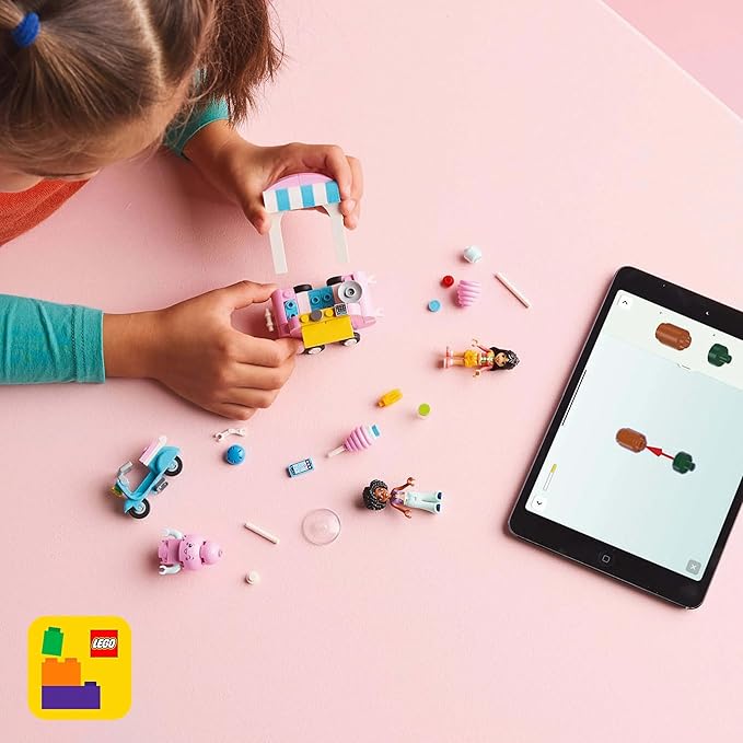 LEGO Friends Cotton Candy Stand and Scooter Toy Pretend-Play Set