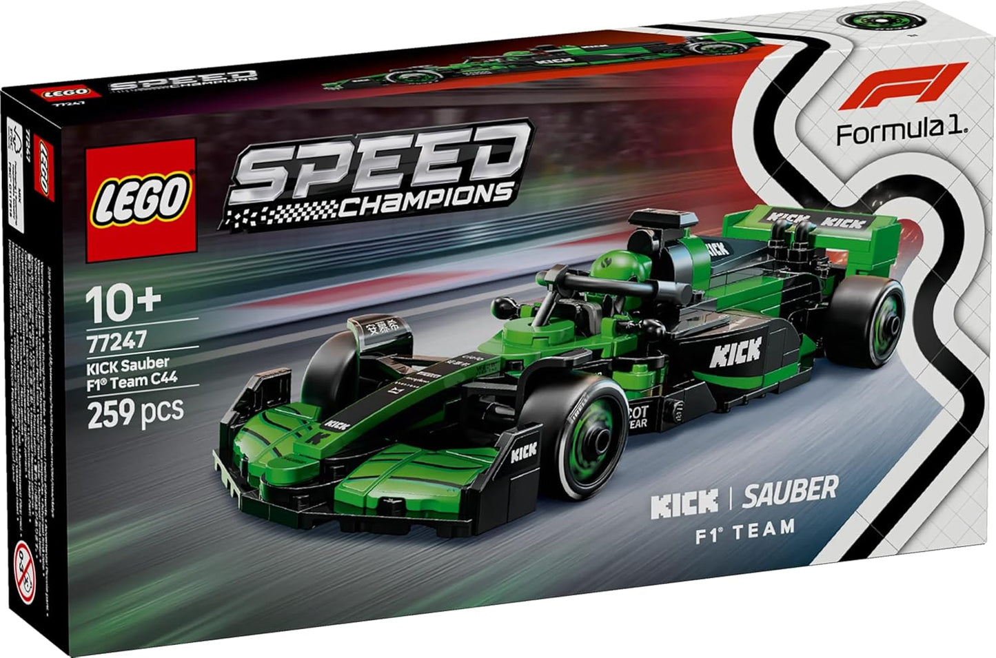 LEGO Speed Champions Kick Sauber F1 Team C44 Race Car Toy Vehicle 77247 Building Blocks Toys for 10+ Gift for Boys and Girls